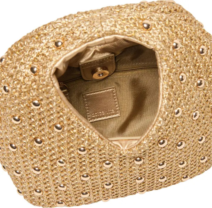 Dahlia Studded Woven Raffia Handbag | Nordstrom