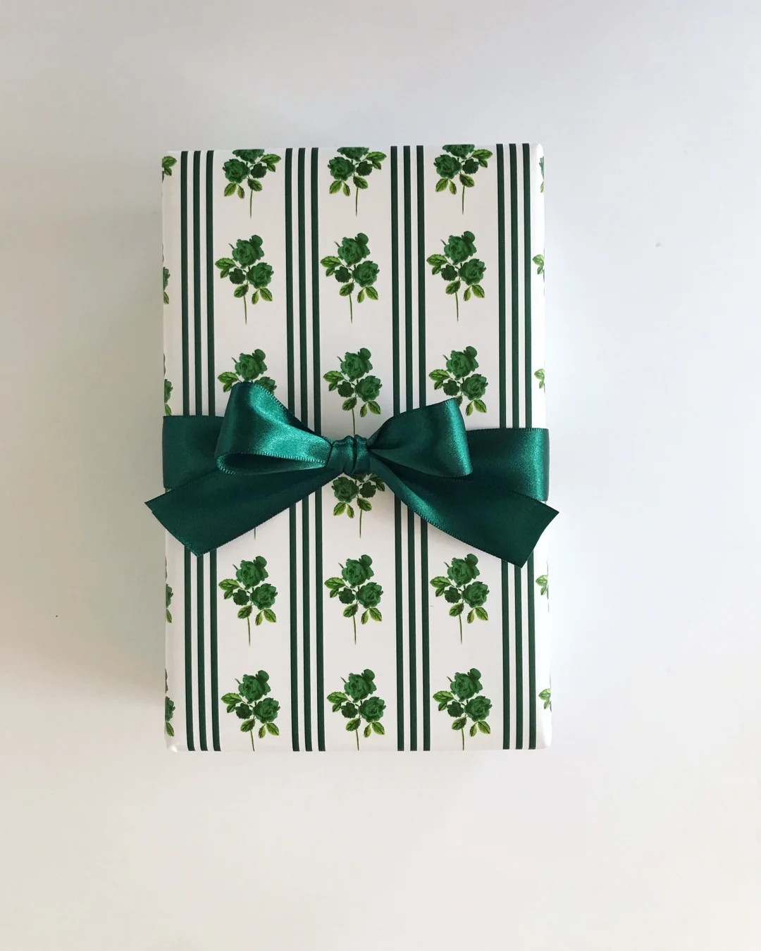 Wrapping Paper: Hunter French Rose Pinstripe gift Wrap - Etsy | Etsy (US)