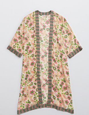 Aerie Long Floral Cape | American Eagle Outfitters (US & CA)