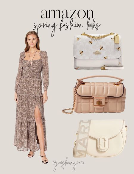 Amazon spring fashion looks. One dress, three different handbag options.  Budget friendly. For any and all budgets. Glam chic style, Parisian Chic, Boho glam. Fashion deals and accessories.

#LTKstyletip #LTKFind #LTKfit