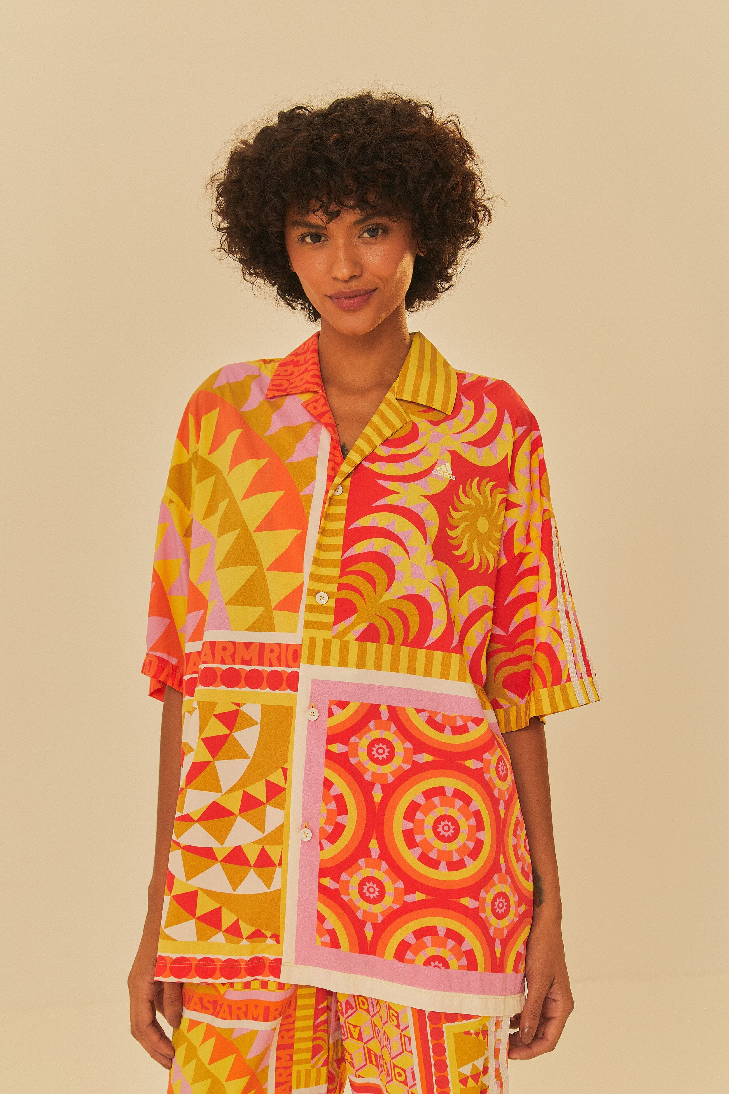Adidas Farm Solar Kaleidoscope Pink Top, PINK / XXS | FarmRio (US)