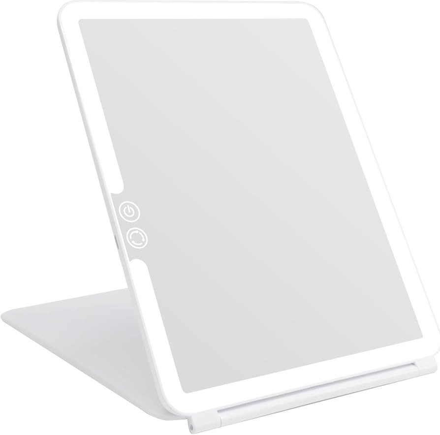 deweisn Folding Lighted Makeup Mirror with 72 LEDs 3 Colors Light Modes USB Rechargable 1800mA Ba... | Amazon (US)