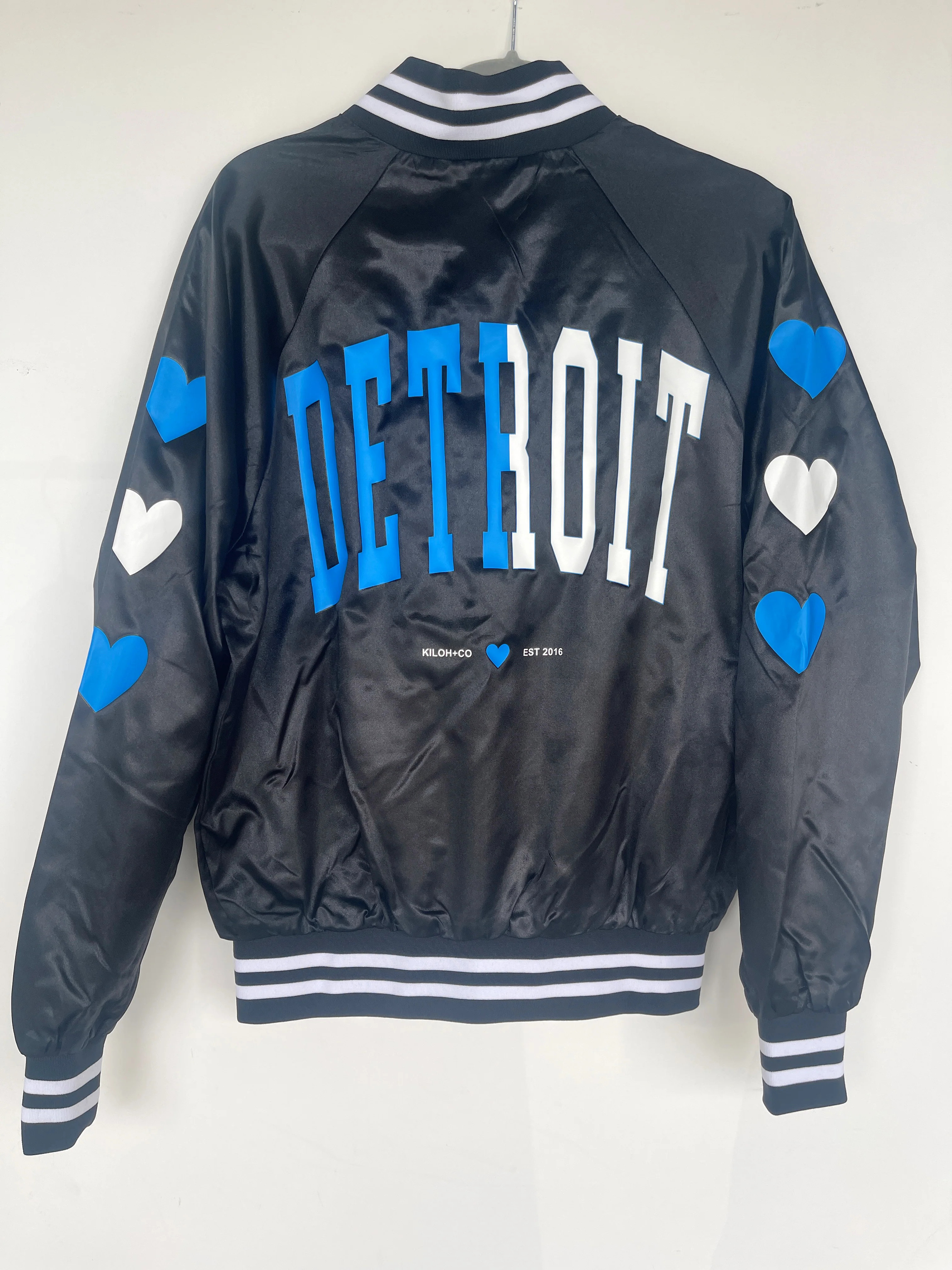 Detroit Black Satin Jacket | Kiloh + Co.