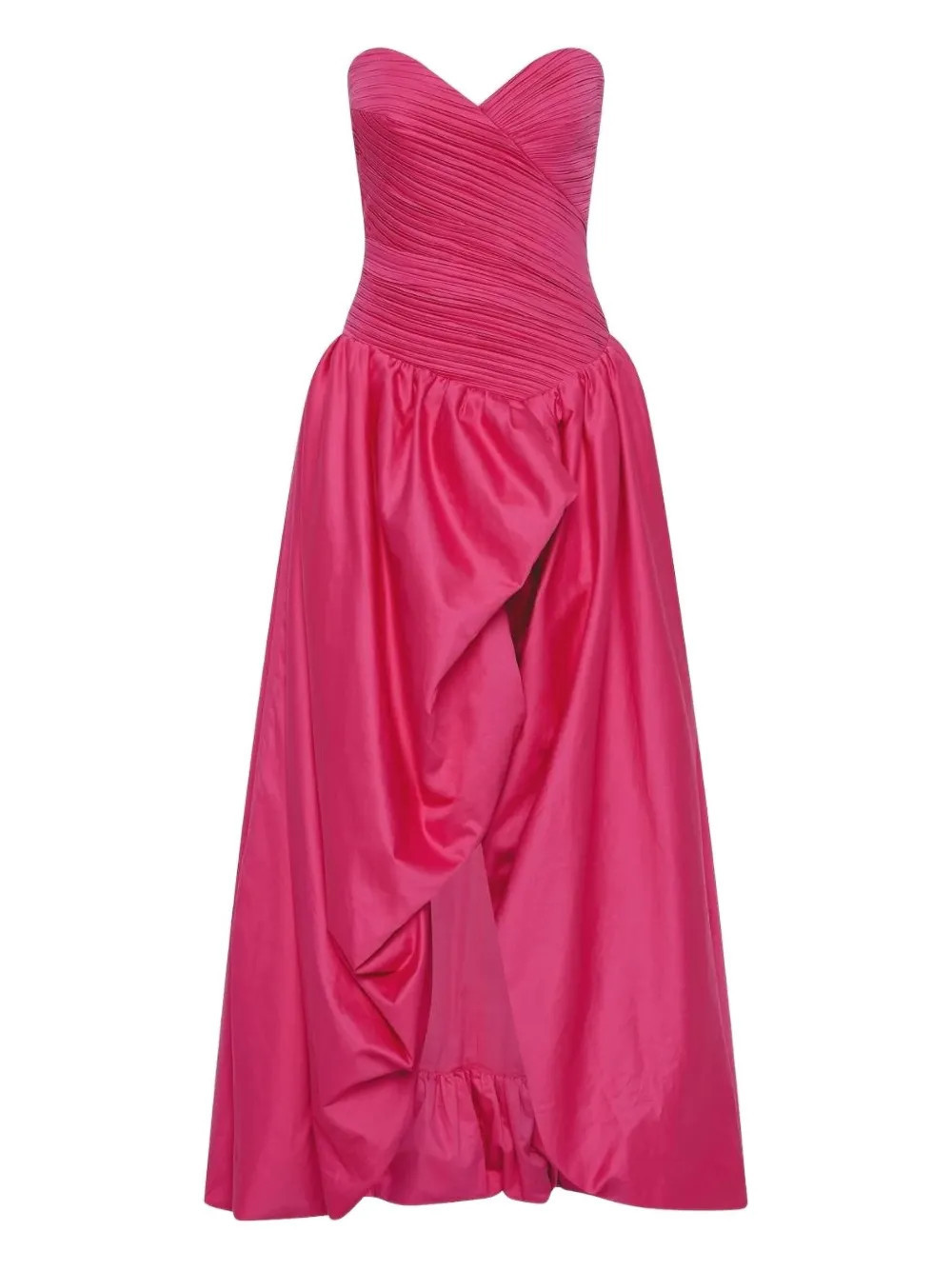 Aje Estelle ruched asymmetric maxi dress - Pink | Farfetch Global