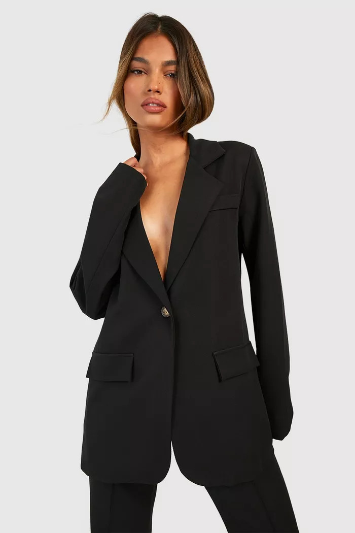Single Breasted Relaxed Fit Tailored Blazer | Boohoo.com (UK & IE)