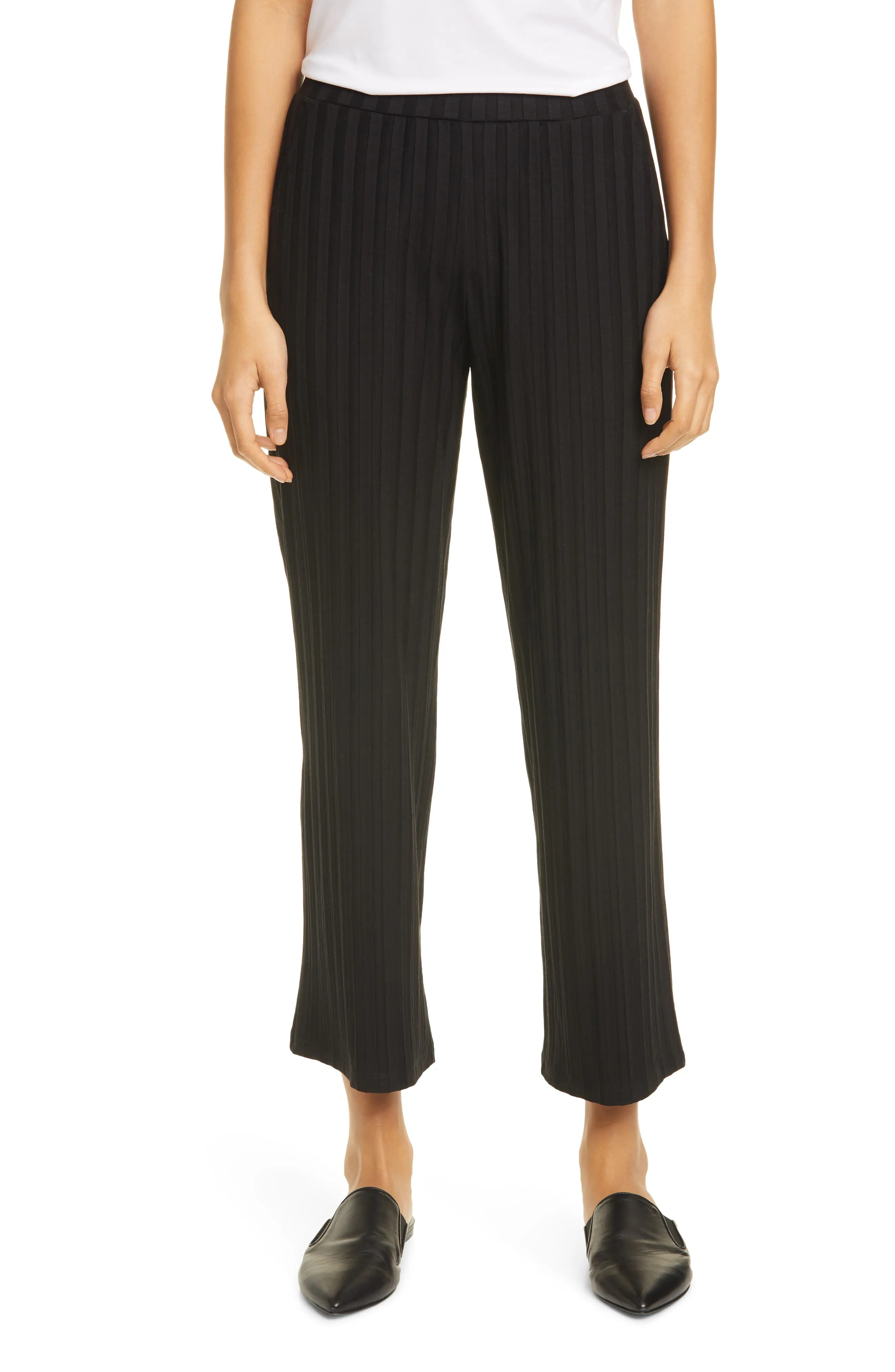 Eileen Fisher | Textured Stripe Ankle Straight Leg Pants | Nordstrom Rack | Nordstrom Rack