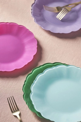 Adley Glass Dessert Plates, Set of 4 | Anthropologie (US)