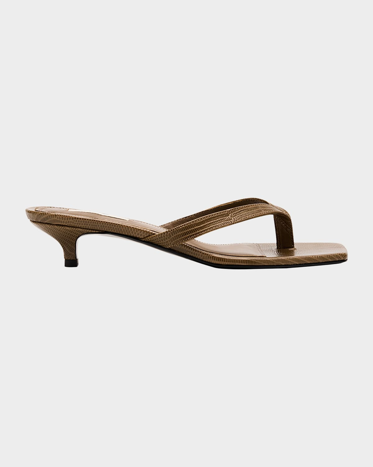 Lizard-Embossed Leather Flip Flop Sandals | Neiman Marcus