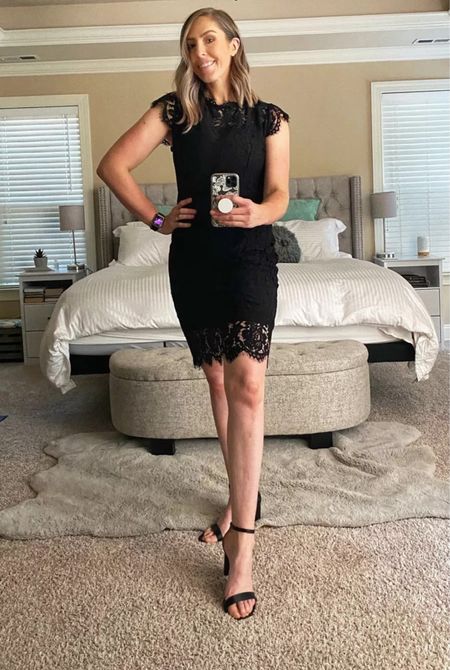 Elegant Little black dress and open toed heels found on Amazon! This is perfect for a date night, anniversary, or other evening special occasion. The dress and shoes are comfortable too! I’m 5’10” this dress is a size medium and the shoes are a women’s 11. Highly recommend and it’s on sale now during the Amazon Memorial Day Sale!

#LBD #datenightstyle #littleblackdress #anniversarydinnerstyle #Weddinggueststyle #lacedress

#LTKStyleTip #LTKFindsUnder50 #LTKSaleAlert