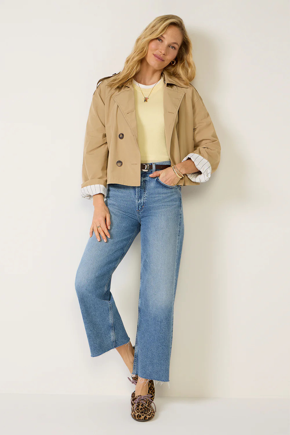 Benny Cropped Trench Jacket | Evereve