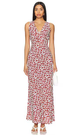 Acacia Maxi Dress in Leilani Floral Red Maxi Dress | Red Cocktail Dress | Revolve Clothing (Global)