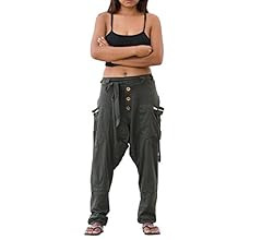 Thaluta Women's Harem Loose Yoga Travel Lounge Pants with Pockets Casual Boho | Amazon (US)