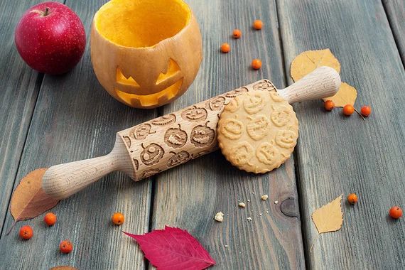 Pumpkin rolling pin cookie stamp embossing rolling pin | Etsy | Etsy (US)