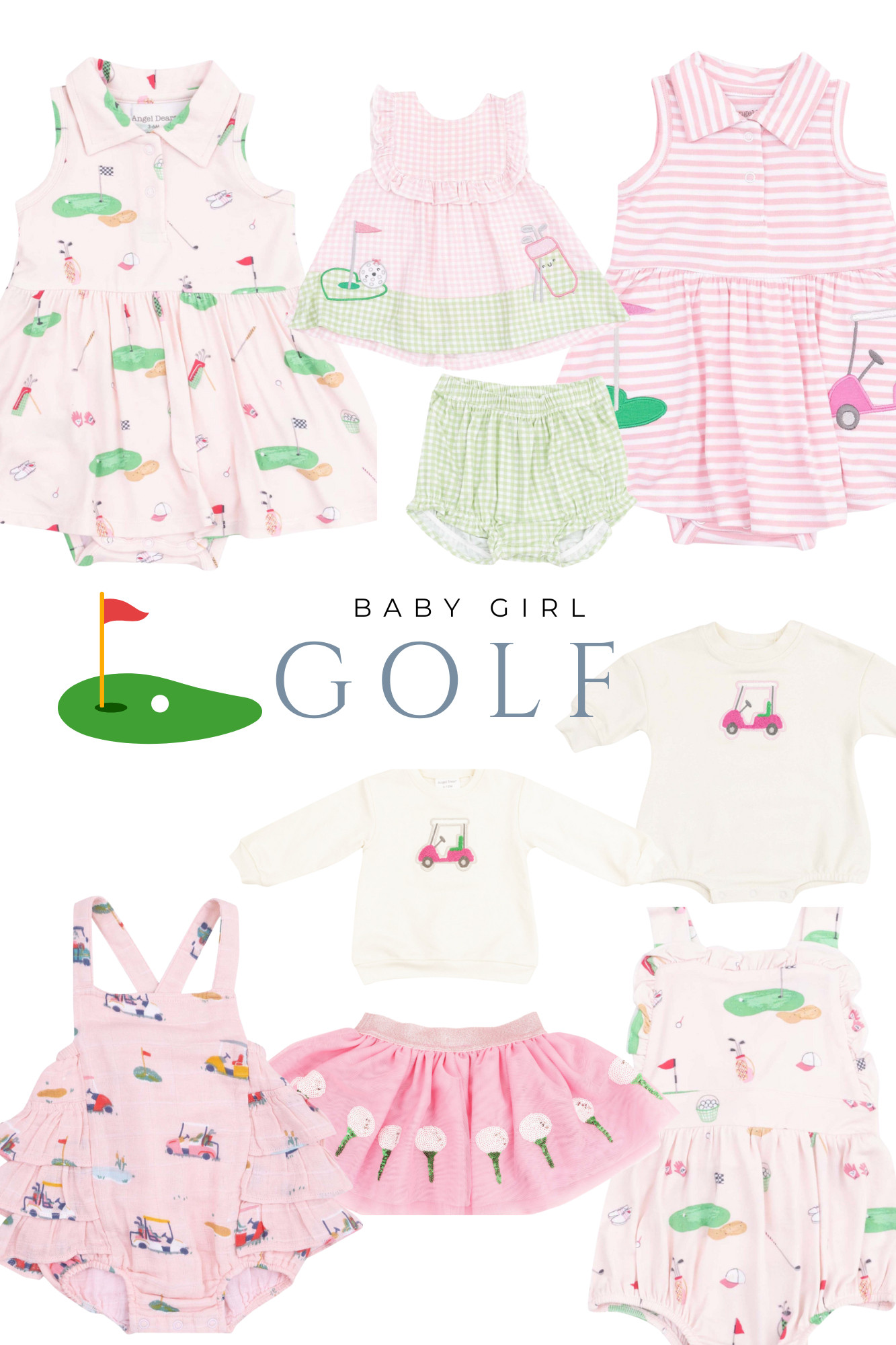 Baby girl golf outfit inspo; Baby golf, baby girl golf outfit, country club baby, preppy baby, golf dad, father's day gift, baby announcement, baby TPC sawgrass, the players outfit 

 #LTKBaby #LTKBump #LTKFamily