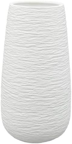 10 inch White Ceramic Vase for Flowers , Textured Modern Vase, Large Floral Vase, Minimalist Vase... | Amazon (US)