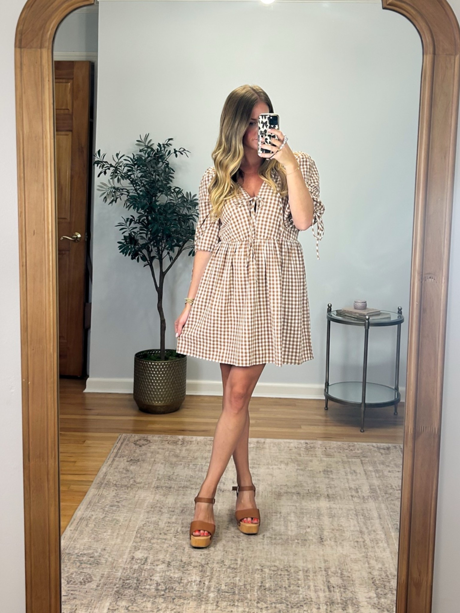 This dress is adorable! Love the bows on the sleeves and the center. Also has a cute back detail! Perfect for fall photos! Wearing size small

#LTKSeasonal #LTKSaleAlert #LTKgrwm
