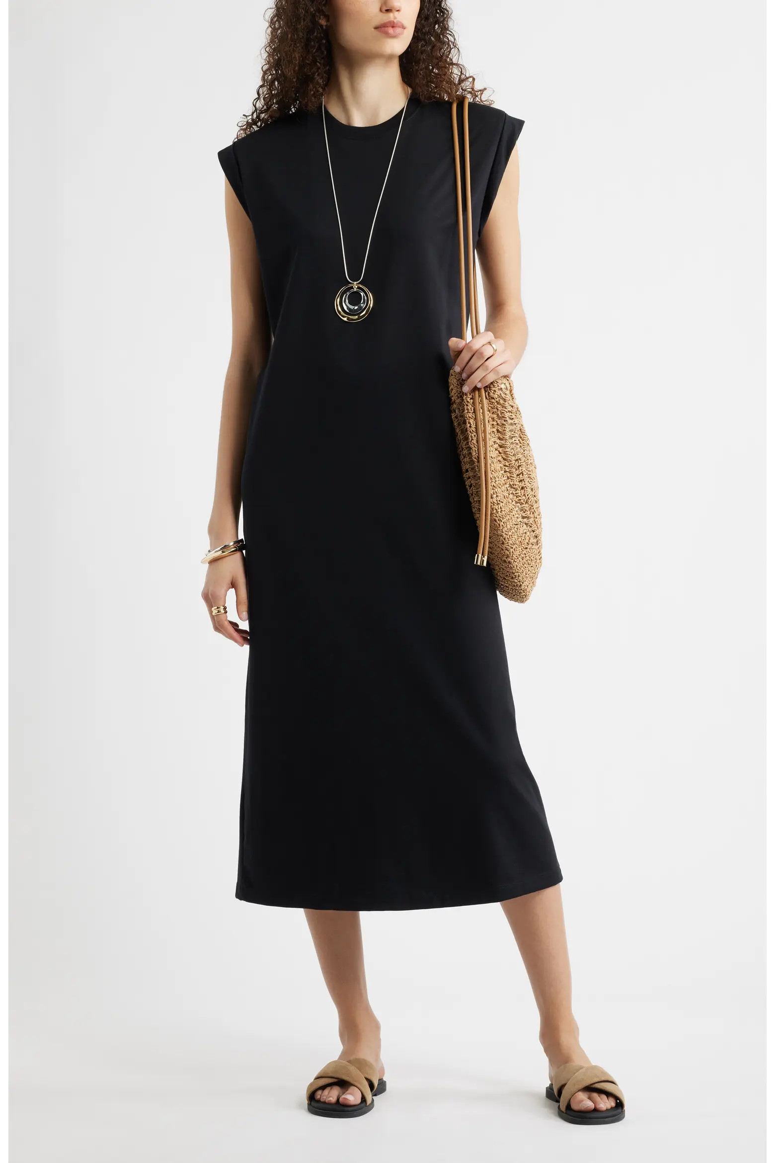 Muscle Sleeve Pima Cotton Jersey Maxi Dress (Women) | Nordstrom | Nordstrom
