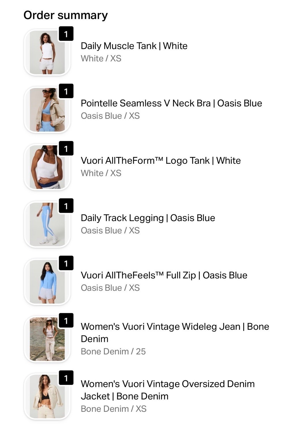 Vuori order!🩵