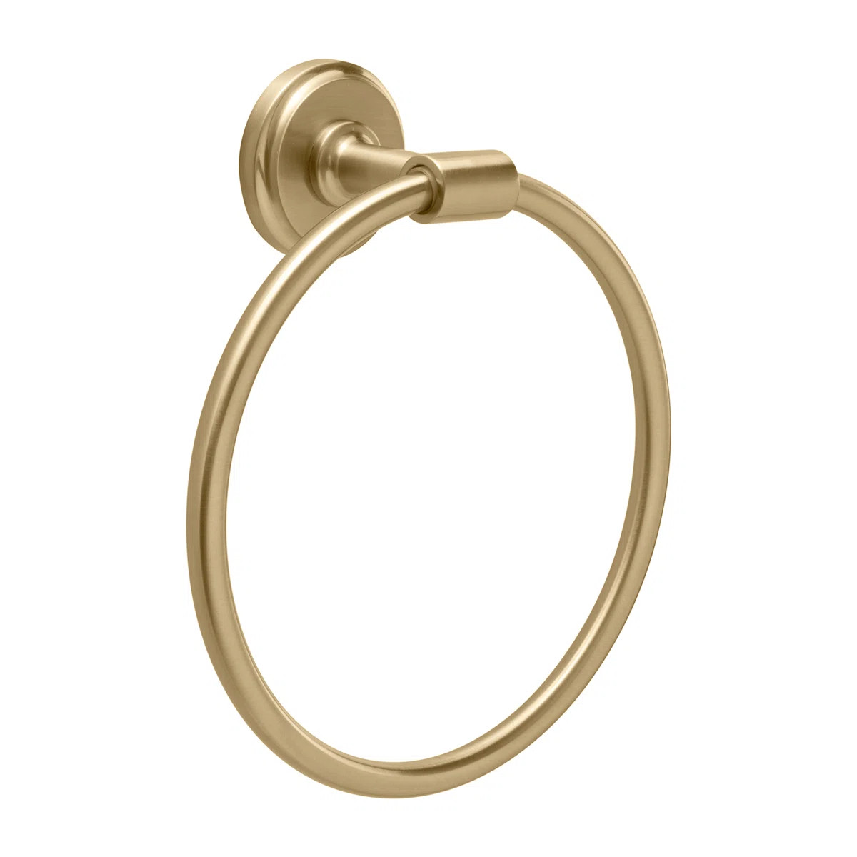 Piper Collection Towel Ring - 7-1/4" x 6-1/2 " Champagne Bronze - Mid-century Modern Bathroom Acc... | Wayfair North America