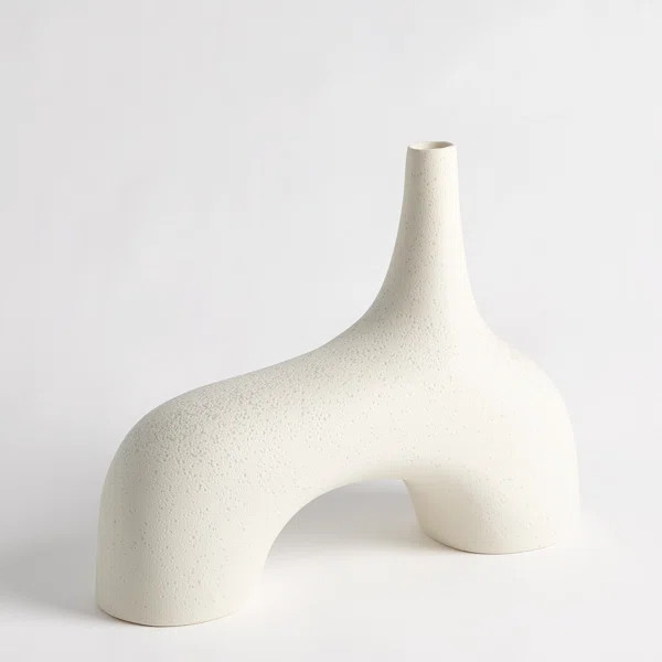 Stretch Cream Ceramic Table Vase | Wayfair North America