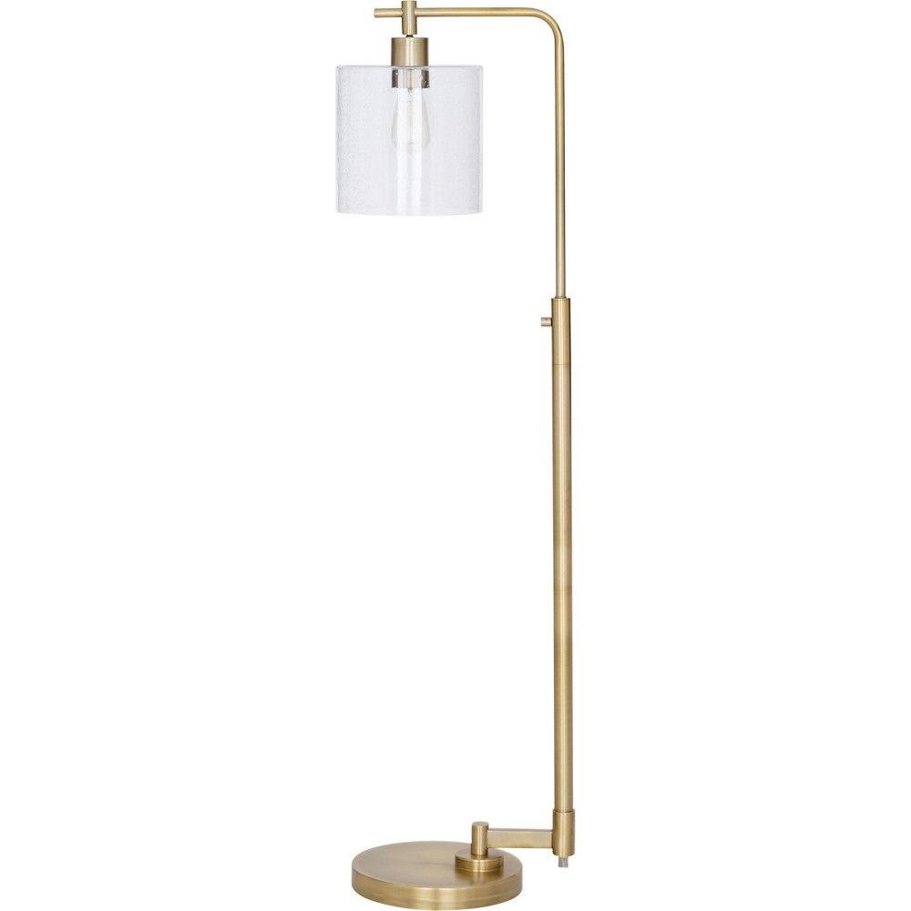 Hudson Industrial Floor Lamp Brass Includes Energy Efficient Light Bulb - Threshold , Size: Lamp with Energy Efficient Light Bulb | Target