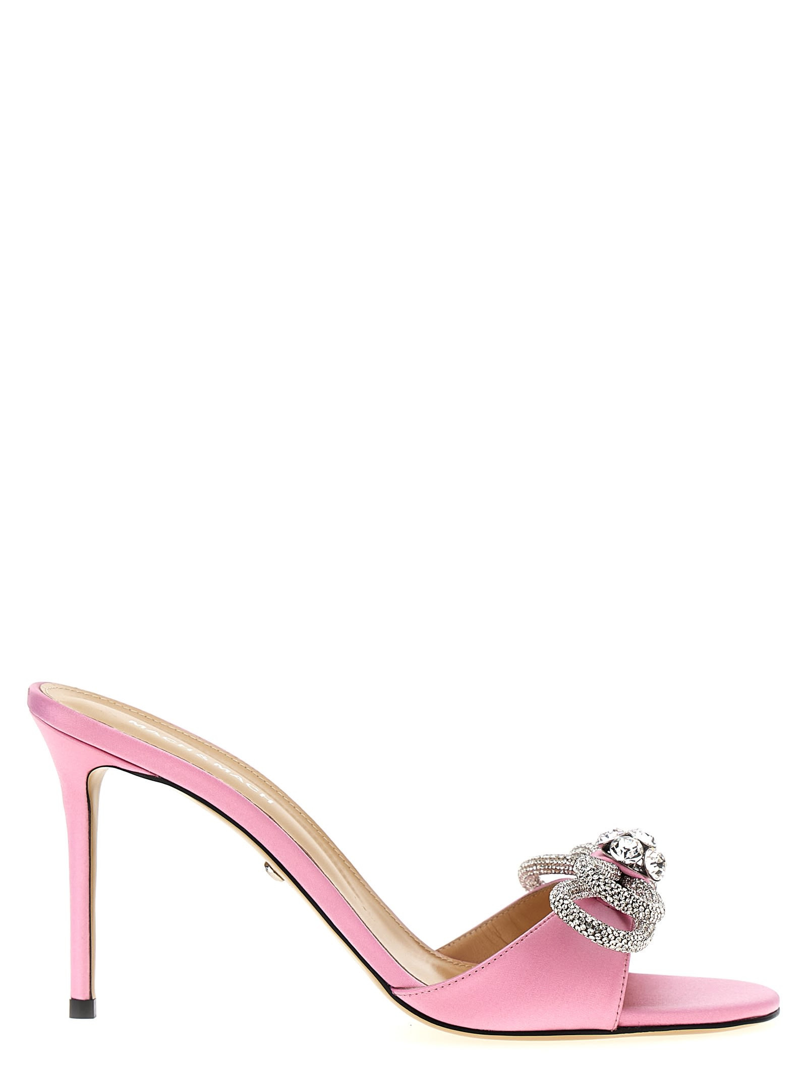 Mach & Mach double Bow Round Toe Barbie Satin Mules | Italist.com US