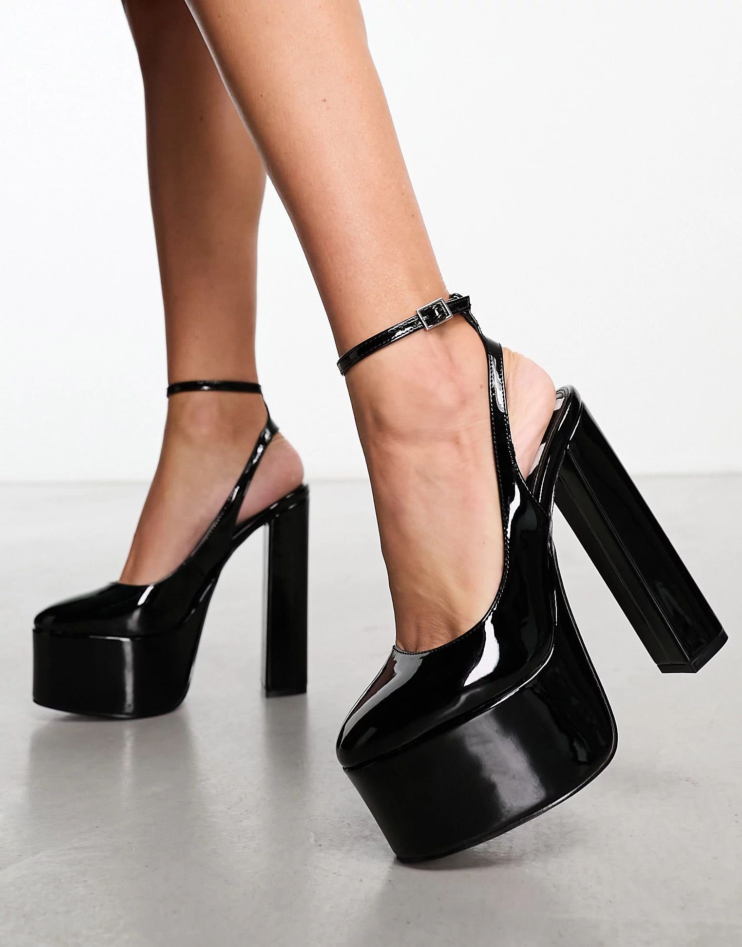 ASOS DESIGN Porter platform high shoes in black | ASOS (Global)