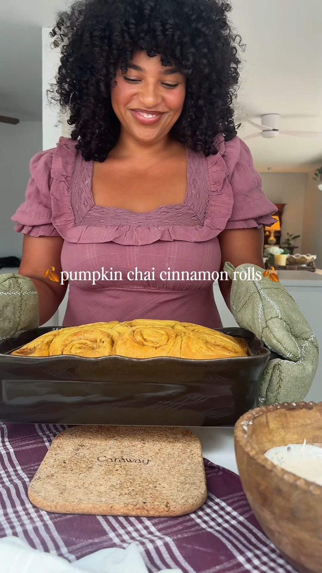 Your sign to make pumpkin chai cinnamon rolls this fall! sharing a sneak peak of my upcoming fall feed & recipes!! eeek! just got this fall chocolate brown casserole dish from target 

#LTKSeasonal #LTKautumn #LTKHome