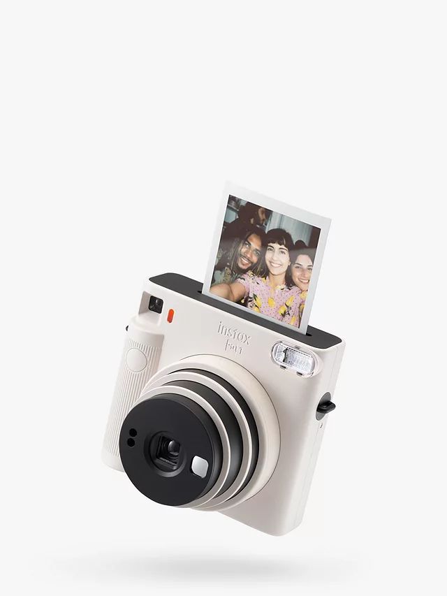 Fujifilm Instax SQUARE SQ1 Instant Camera with Selfie Mode, Built-In Flash & Hand Strap, Chalk Wh... | John Lewis (UK)