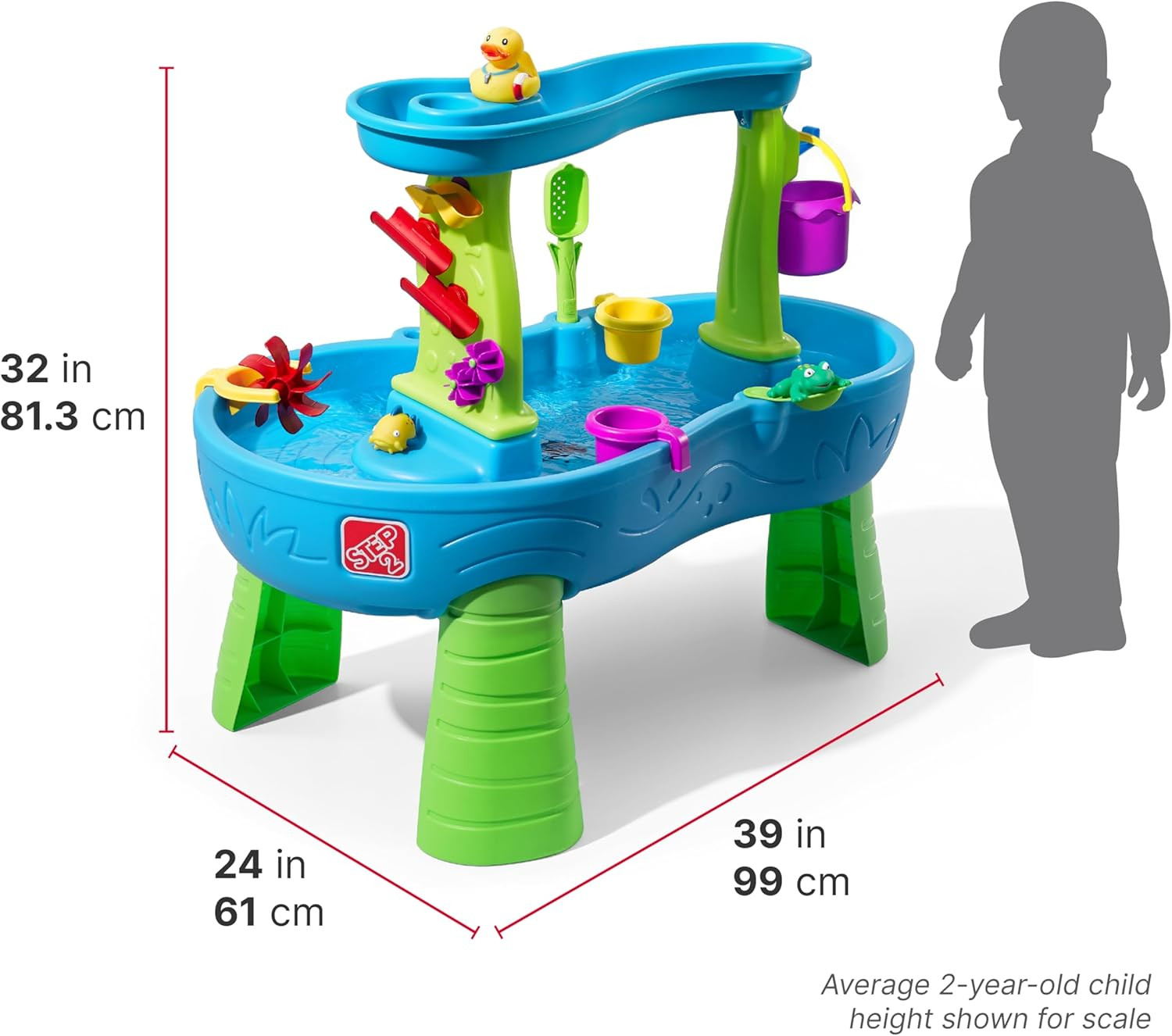 Step2 Rain Showers Splash Pond Toddler Water Table, Kids Water and Sand Activity Sensory Playset,... | Amazon (US)