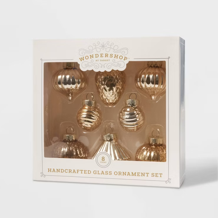 8ct Glass Christmas Tree Ornament Set - Wondershop™ | Target