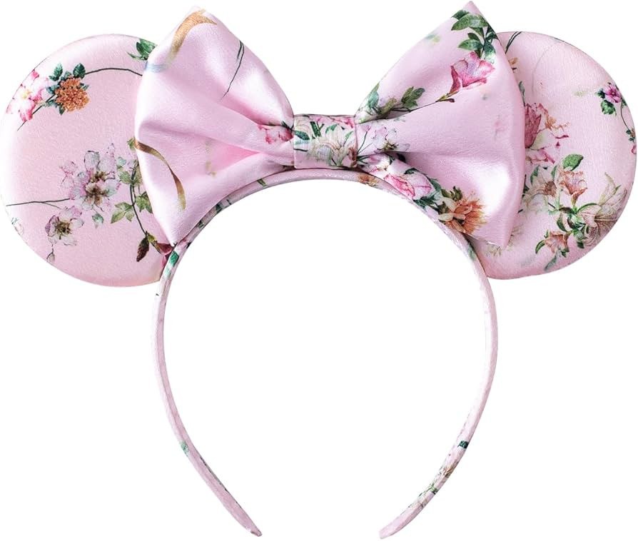 Pearl Mouse Ears Bow Headbands for Girls Kids Sparkle Hair Band Ear Headband Party Princess Trip ... | Amazon (US)