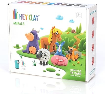 Fat Brain Toys Hey Clay Animals, Air Dry Clay Kit with Interactive App for Kids & Tweens, Modelin... | Amazon (US)