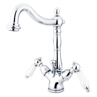 Kingston Brass Heritage Single Hole 2-Handle Bathroom Faucet in Chrome HKS1431PL - The Home Depot | The Home Depot