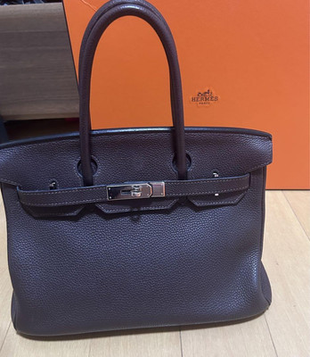 HERMES Hermes Birkin 30 Dark Brown with strap, box and cloth | eBay US