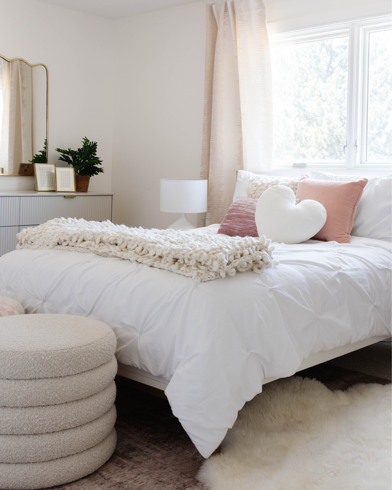 Designing a room she won’t outgrow ✨

This tween girls’ bedroom is soft, layered, and just the right mix of sweet + sophisticated. Think creamy white, blush, bouclé, scallops, and a hint of brass for sparkle. 💕

Shop everything from her bedding to lighting + art below — all the cozy, timeless pieces that make this room feel
extra special.

#PeggyHaddadInteriors #TweenBedroom #GirlsRoomIdeas #BohoGlam #ShopTheLook #LTKHome
#TweenRoomDecor

#LTKStyleTip #LTKFindsUnder100 #LTKHome