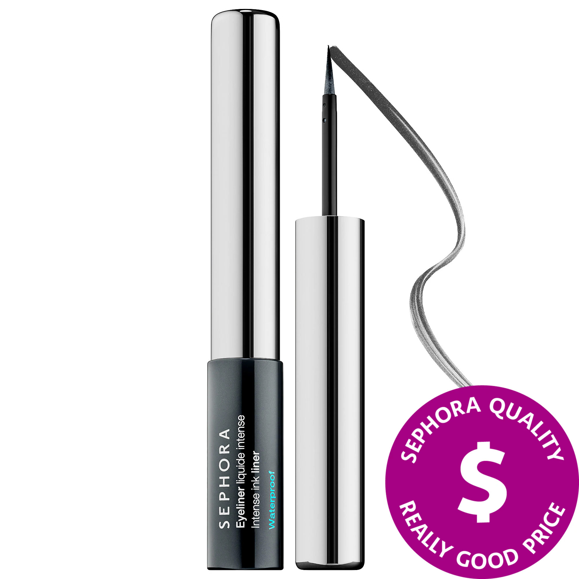 SEPHORA COLLECTION Intense Ink Liquid Waterproof Eyeliner 04 - Satin Stone Grey 0.09 oz/ 2.8 mL | Sephora (US)