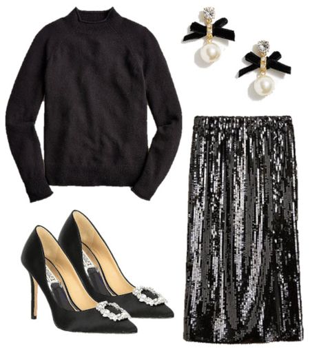 Holiday party outfit! 
.
Holiday party outfit Christmas outfit New Year’s Eve outfit winter outfit holiday outfit sequin skirt 

#LTKSeasonal #LTKstyletip #LTKHoliday