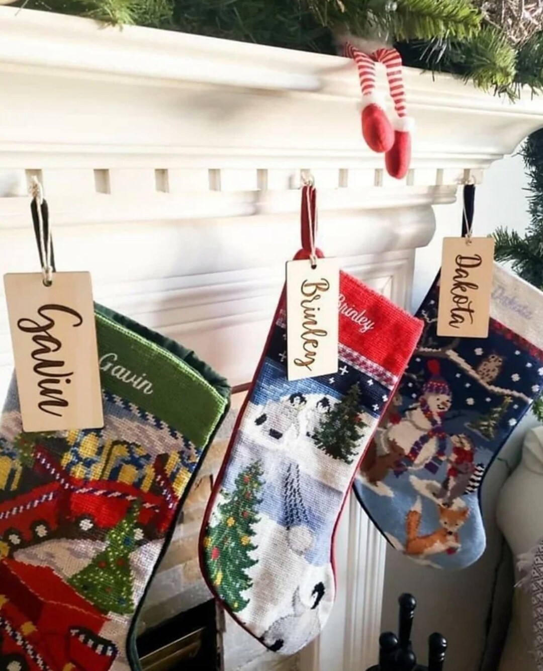 Engraved Stocking Name Tags - Etsy | Etsy (US)
