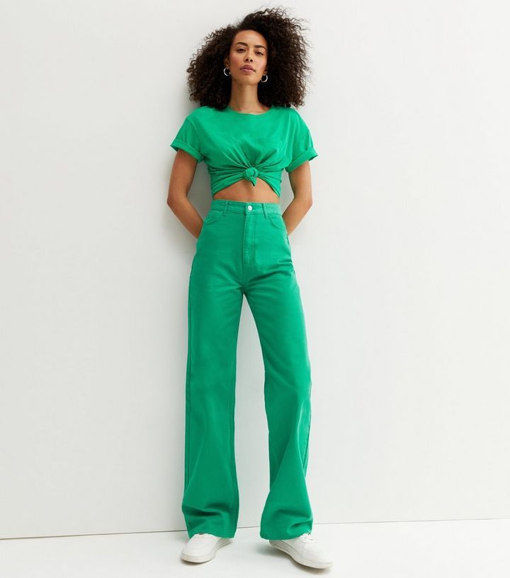 Tall Green High Waist Adalae Wide Leg Jeans
						
						Add to Saved Items
						Remove from Sav... | New Look (UK)