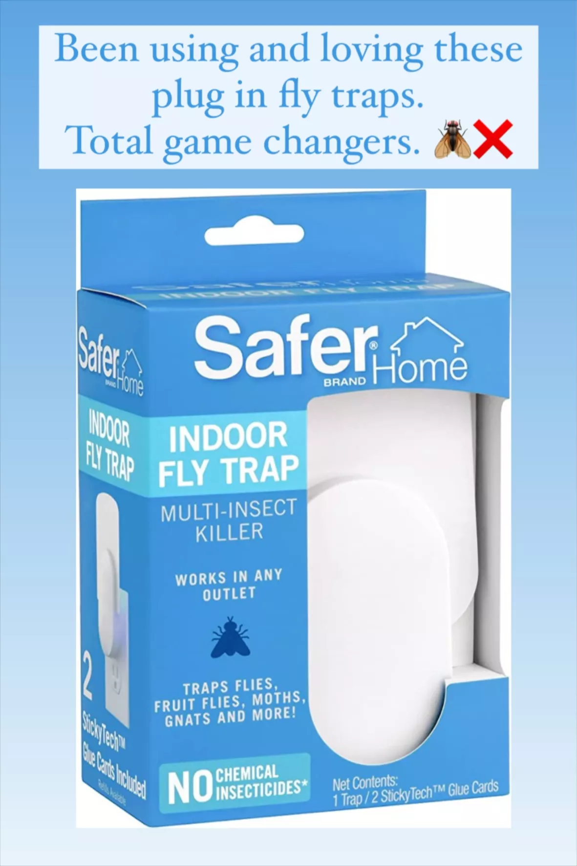 Safer Brand Safer Home Indoor Ready-to-Use Fruit Fly Trap (2 Traps