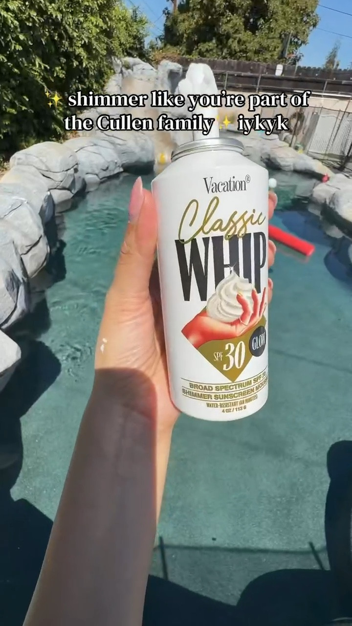 Sun protection, shimmer, and the dreamiest summer vibe all in one. Vacation Classic Whip Shimmering Sunscreen leaves your skin glowing, protected, and smelling like a day at the beach.

#LTKFestival #LTKSwim #LTKgrwm