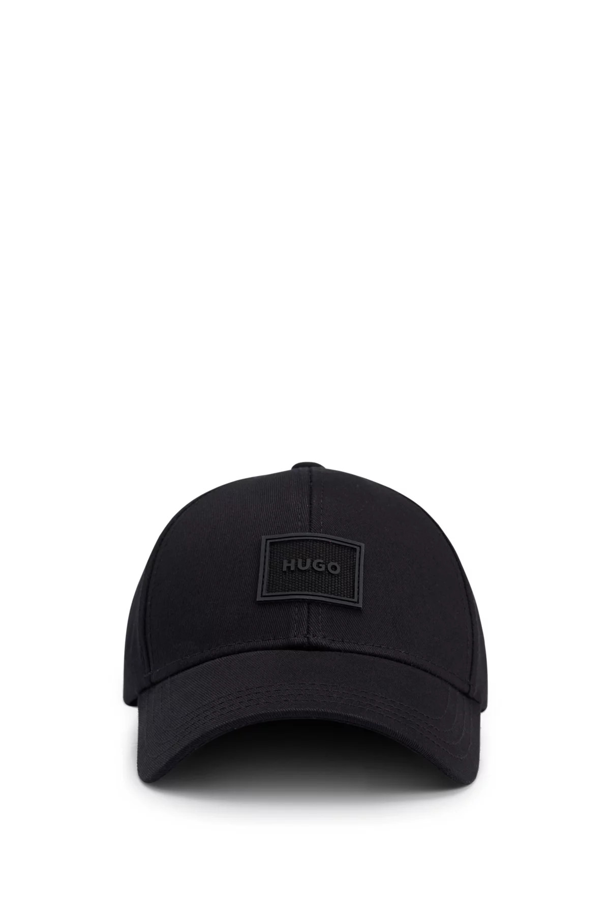 Casquette en twill de coton avec étiquette logo en toile | Hugo Boss FR