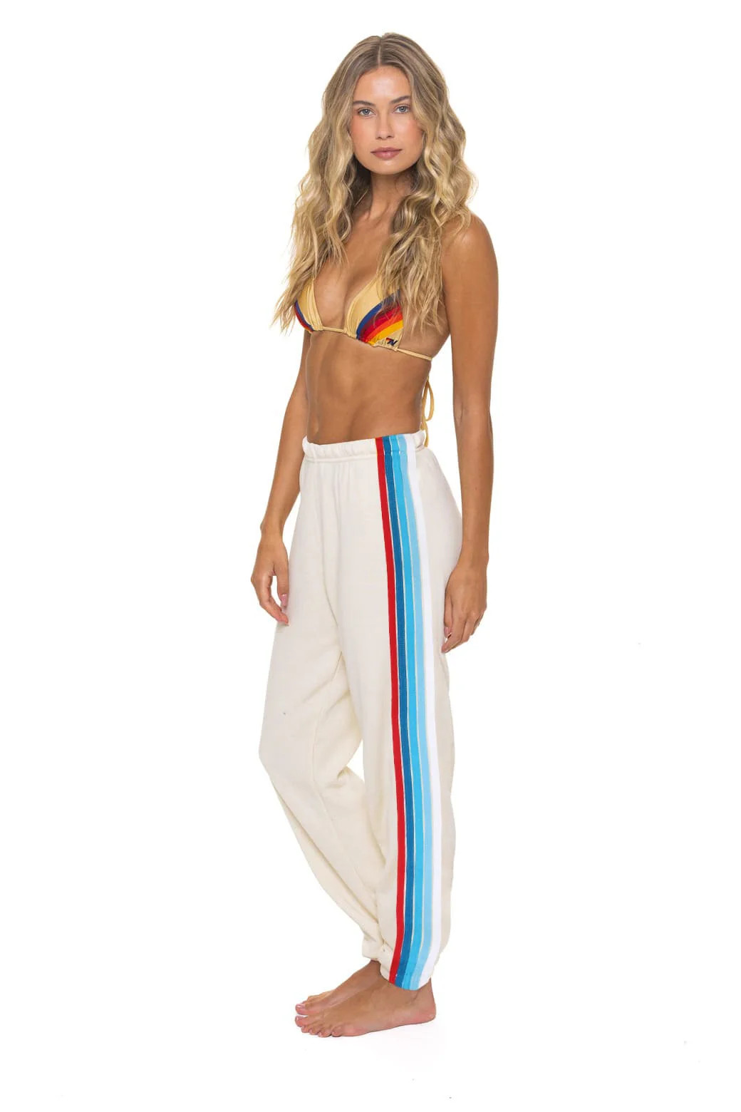 5 Stripe America Women's Sweatpants \u2013 Vintage White | Aviator Nation | Aviator Nation