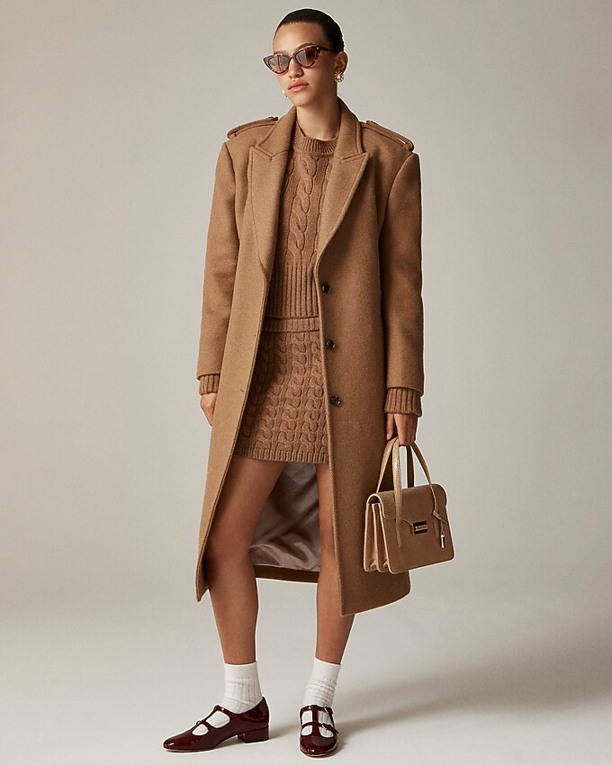 Wrap trench coat in Italian double-faced wool blend | J. Crew US