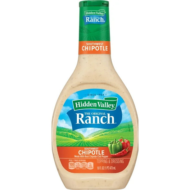 Hidden Valley Gluten Free Southwest Chipotle Farmhouse Originals Salad Dressing & Topping, 16 oz ... | Walmart (US)