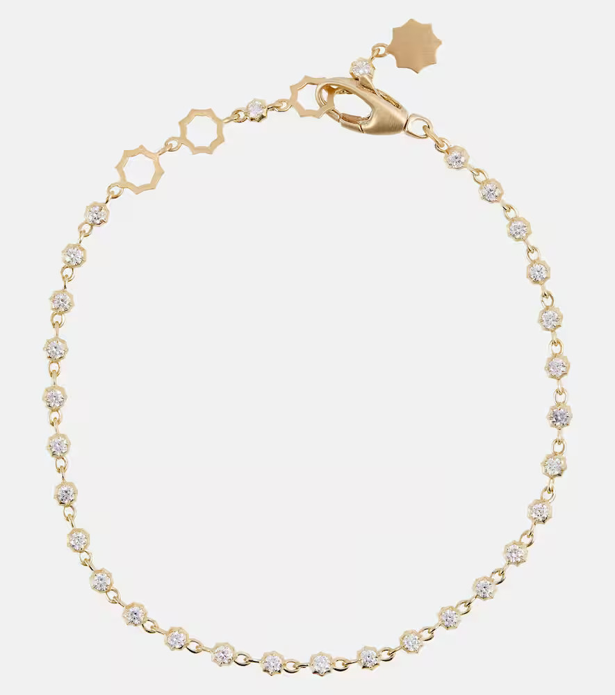 Jade Trau Small Sophisticate Line 18kt gold bracelet with diamonds | Mytheresa (US/CA)