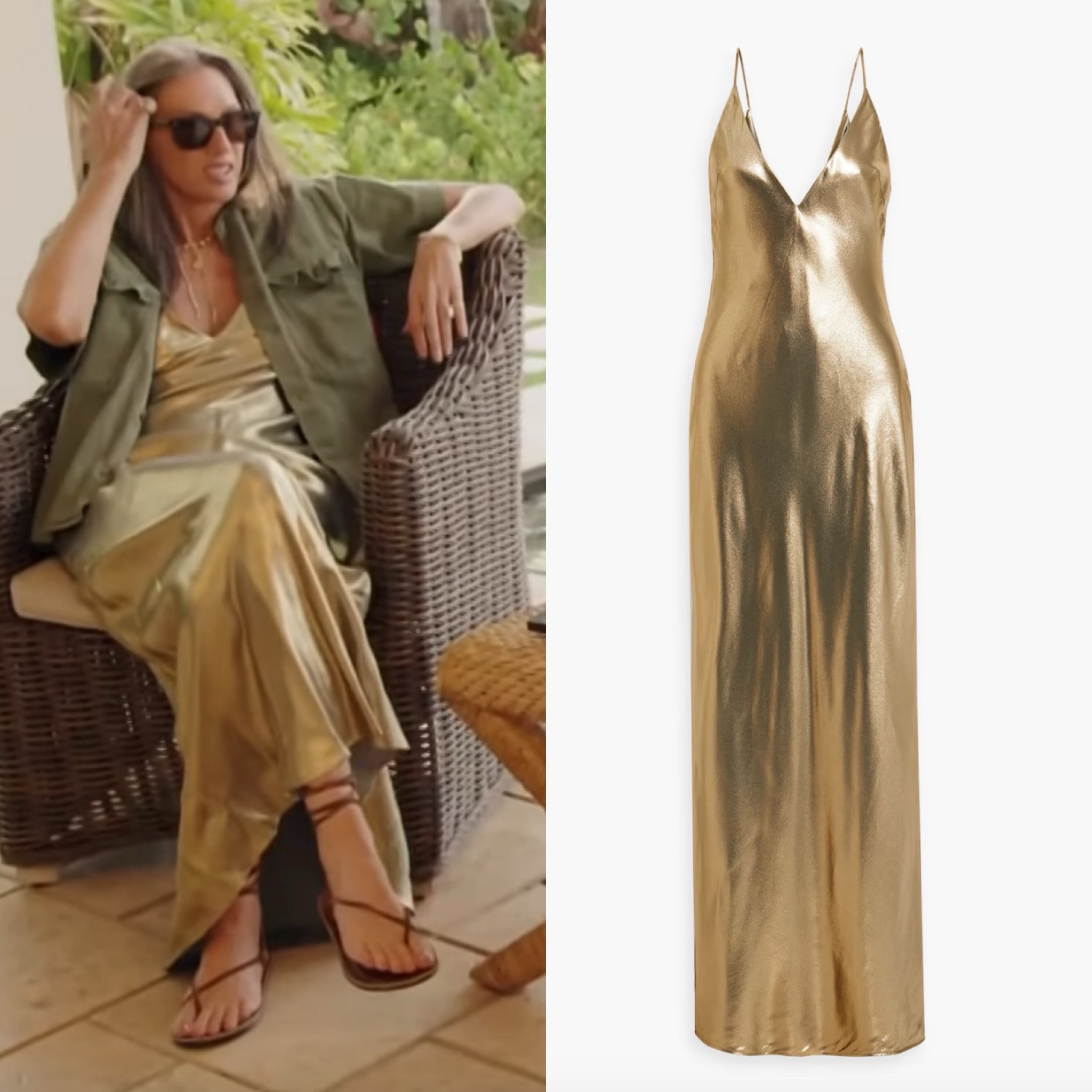 Jenna Lyons’ Gold Metallic Maxi Dress