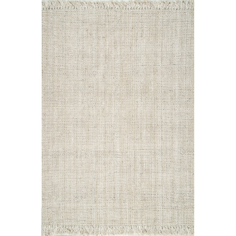 nuLOOM Daniela Farmhouse Chunky Jute Area Rug, 7' 6" x 9' 6", Off White | Walmart (US)