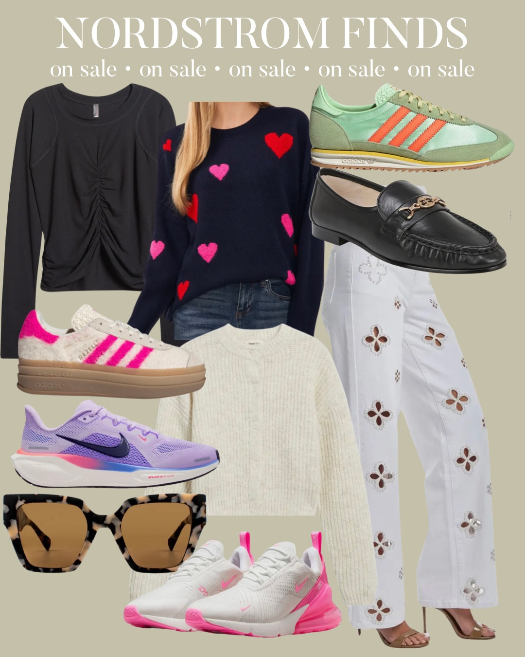 Nordstrom sale finds heart sweater Valentine’s Day sunglasses adidas Nike sneakers jeans sweater spring vacation finds 

#LTKSaleAlert #LTKootd #LTKFindsUnder50